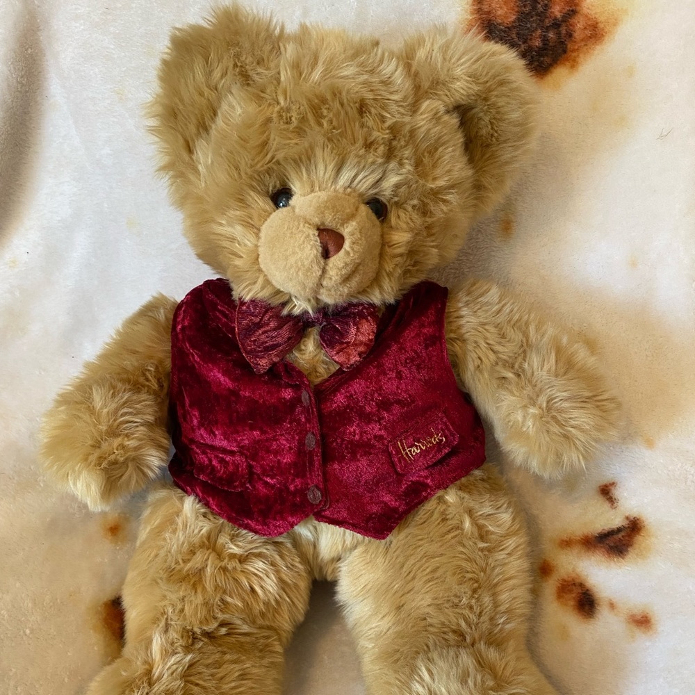 Harrods of London Knightsbridge Plush Teddybear Christmas 1996 Collectab…